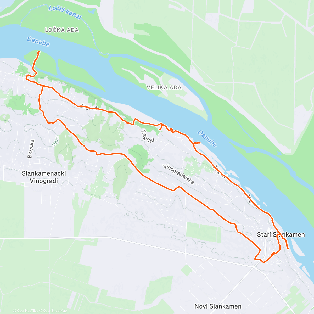 Карта физической активности (Ade i odseci kod Slankamena)