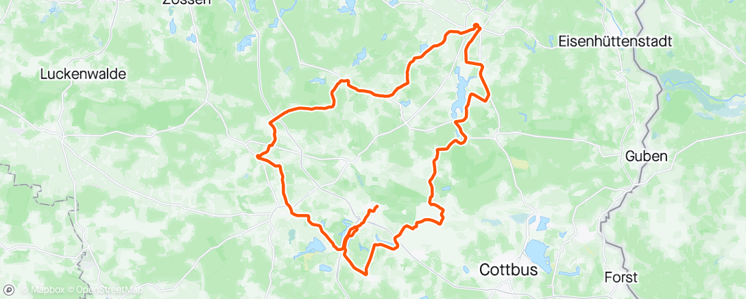 Map of the activity, Spreewaldmarathon 2024