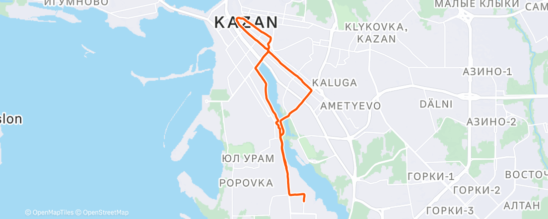 Map of the activity, Morning Run