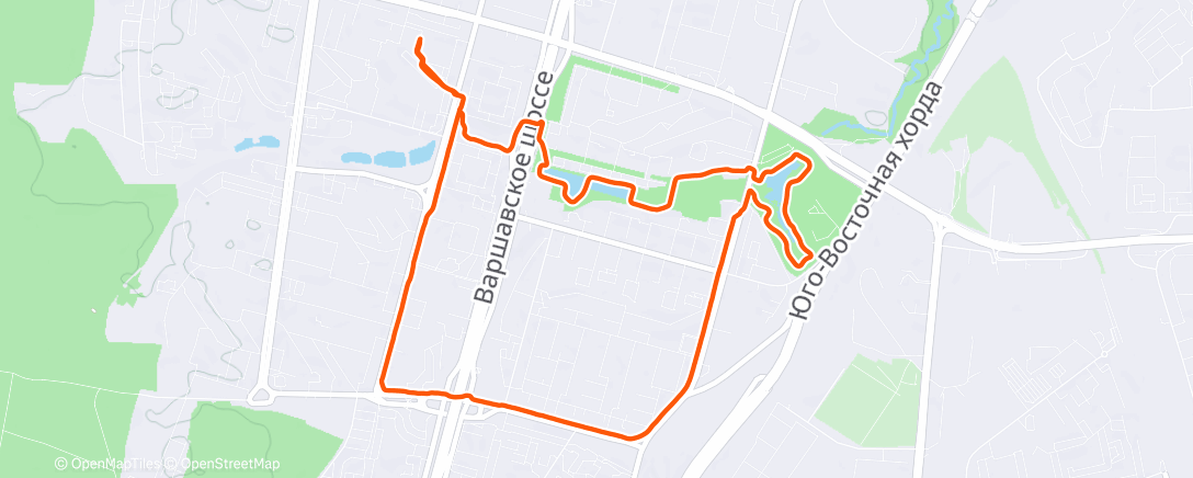 Map of the activity, Вечерний забег