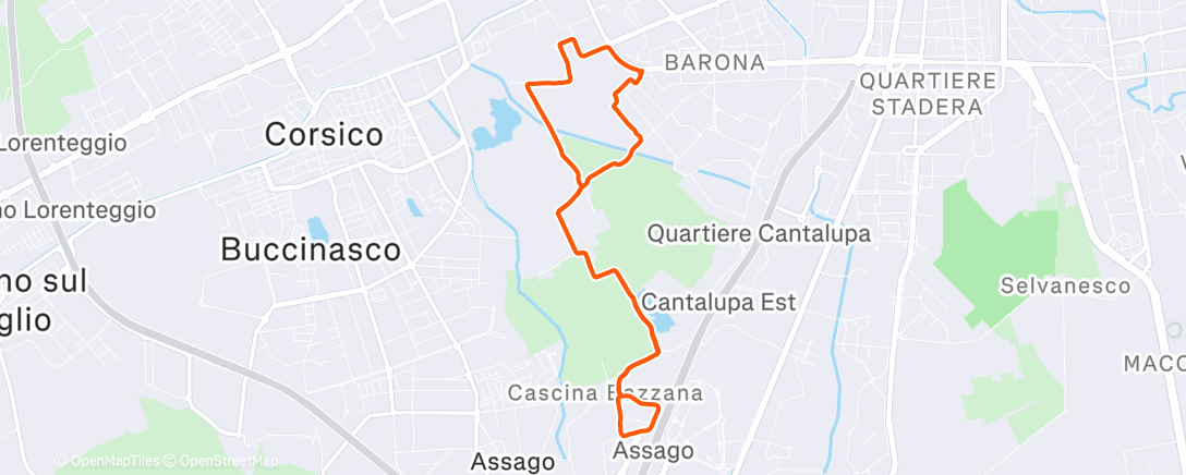 Map of the activity, 🏃🏼 Run / Parco Teramo (Milano) 🎄🎁