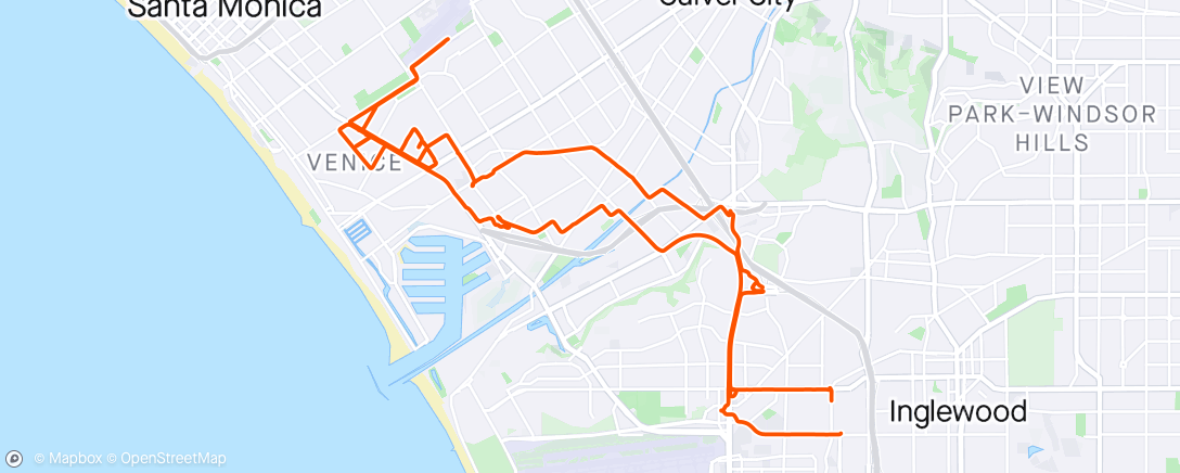 Map of the activity, Delivery Shift - Santa Monica