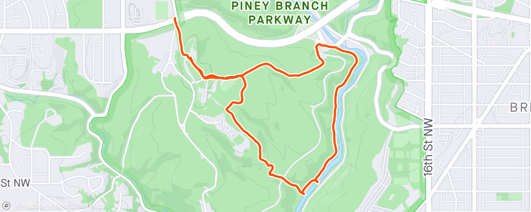 Map of the activity, Afternoon Walk