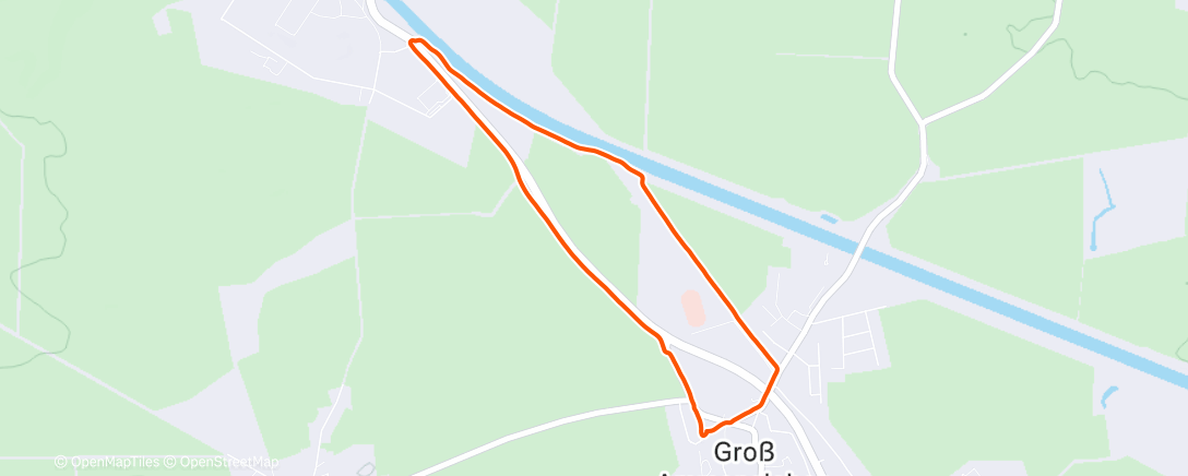 Map of the activity, Lauf am Nachmittag