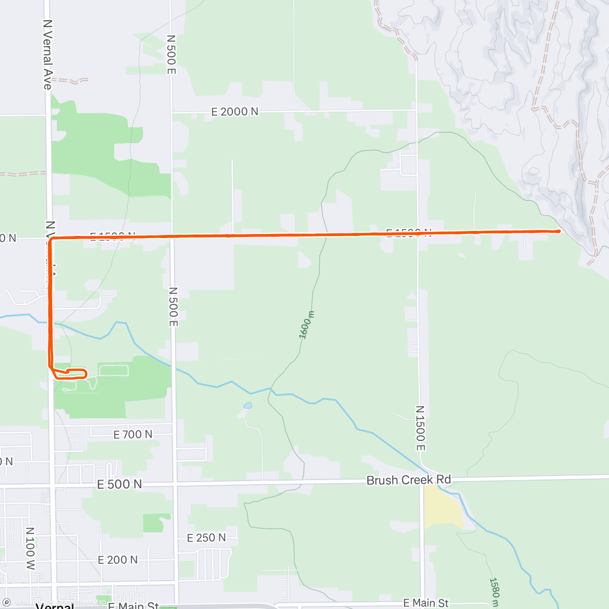 Map of the activity, Vernal Utah on my way to Tahoe 200!!