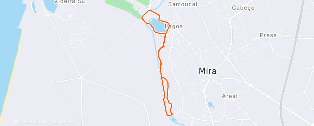 Map of the activity, Corrida vespertina