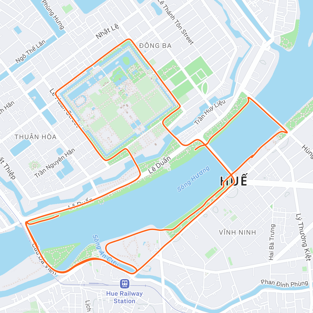 Map of the activity, Morning Run