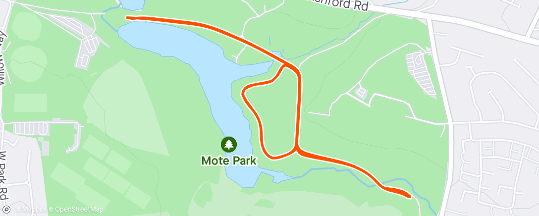 Map of the activity, Morning Run