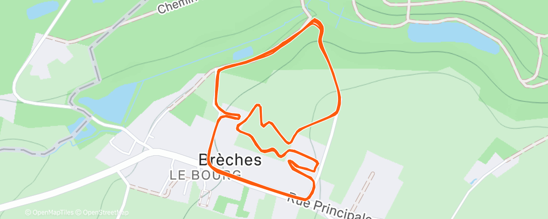 Map of the activity, CX Brèches