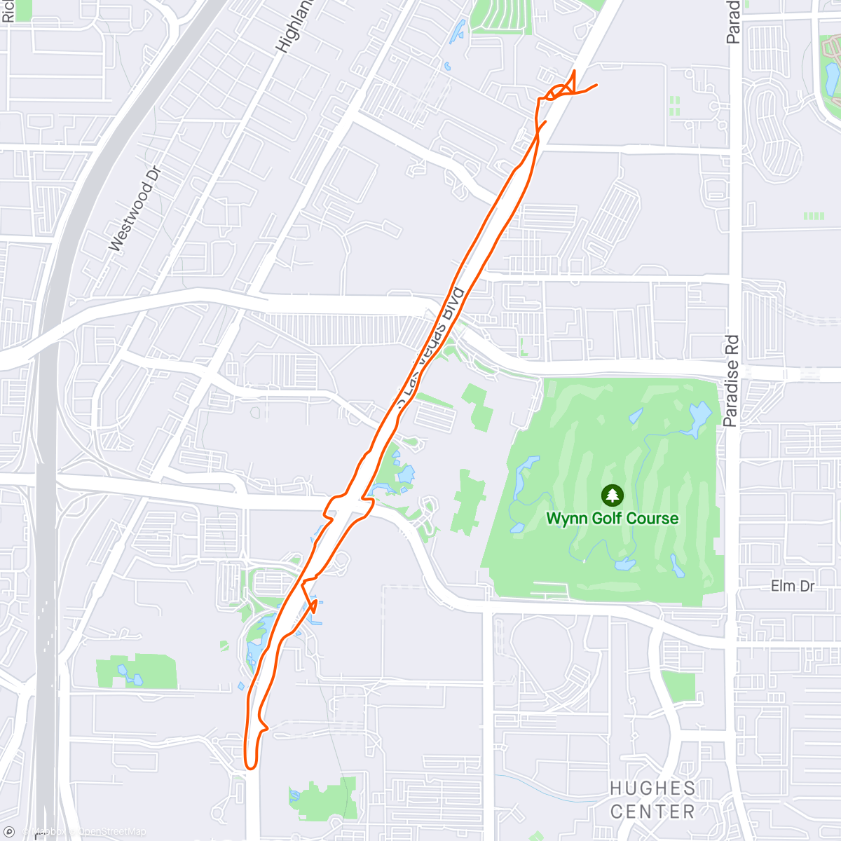 Map of the activity, Little run on the strip