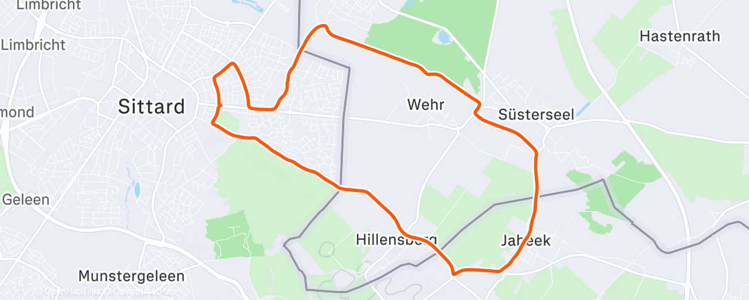 Map of the activity, Lunch Run