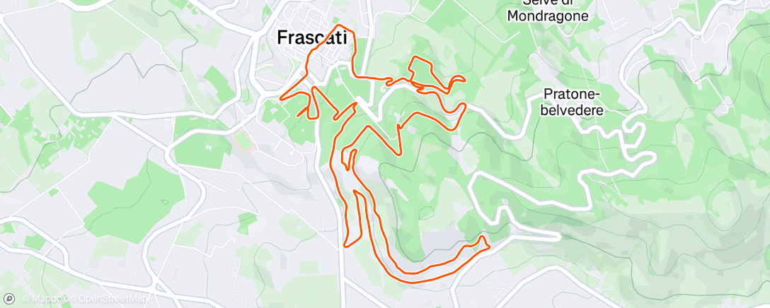 Map of the activity, 🏁 Giro delle Ville Tuacolane