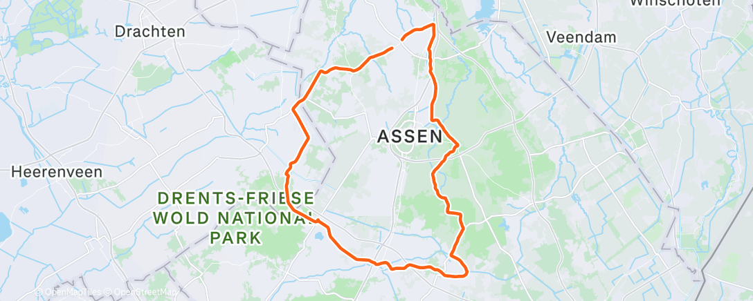 Map of the activity, Pedalata mattutina