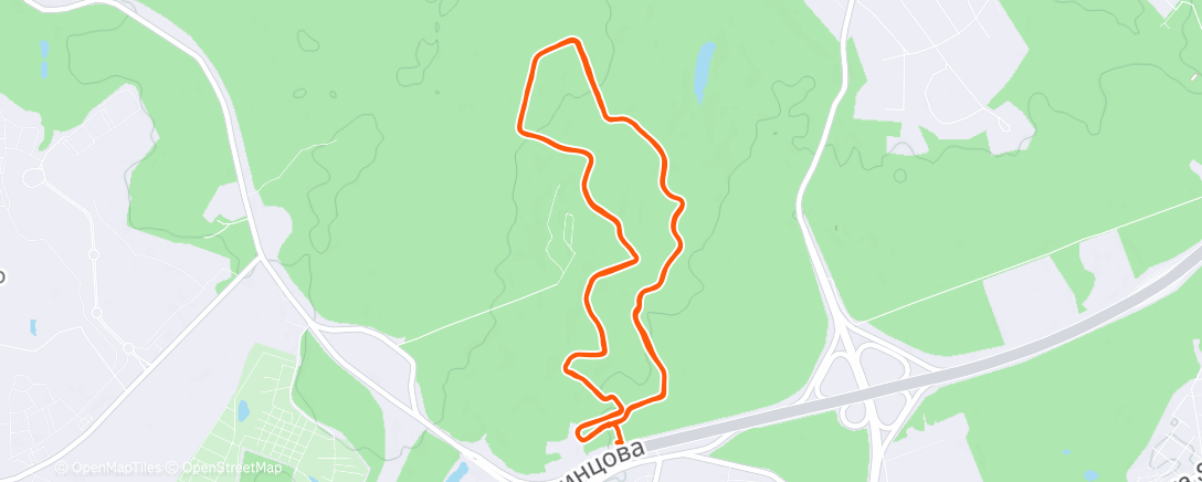 Map of the activity, Lunch Nordic Ski