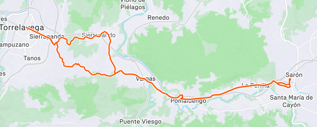 Map of the activity, Actividad vespertina