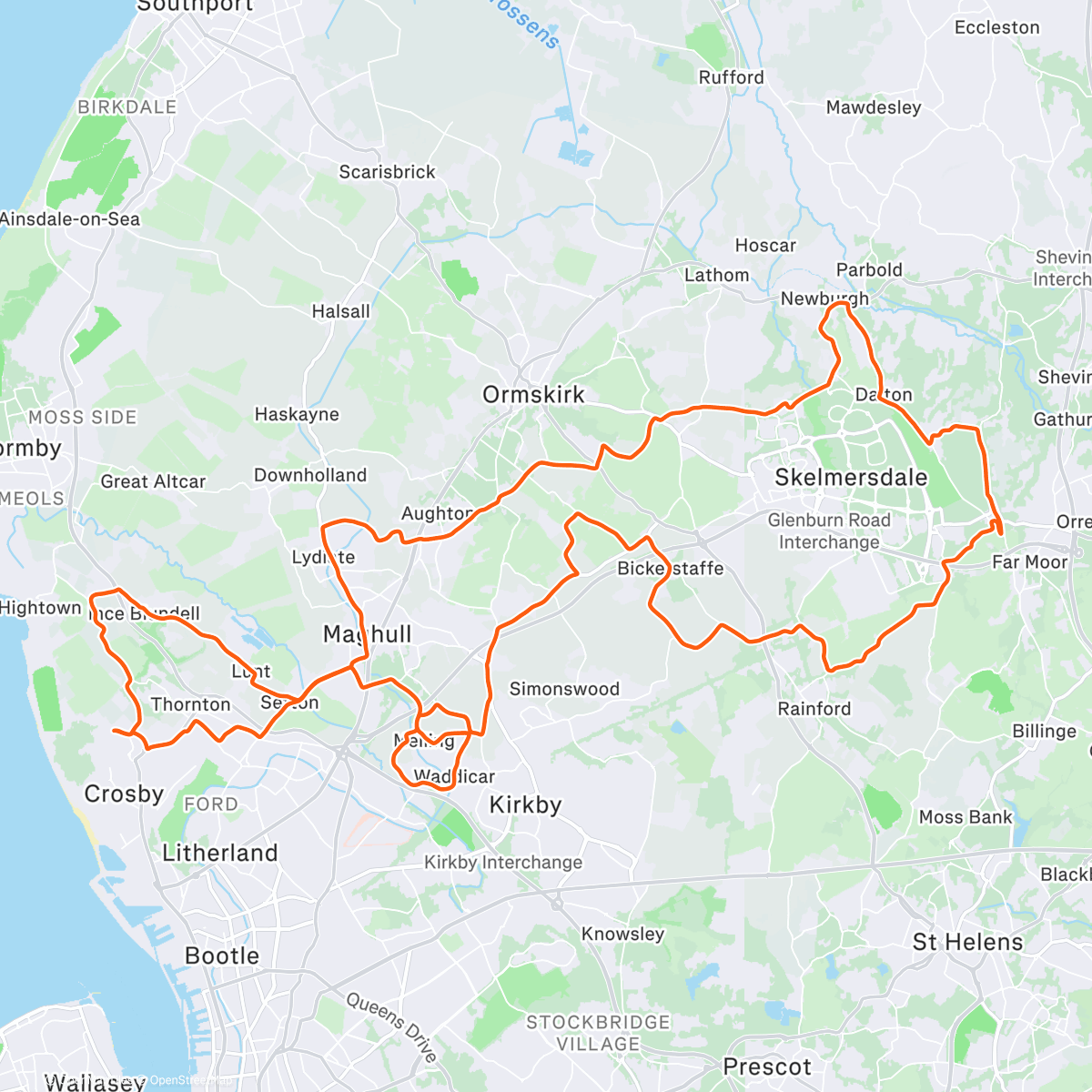 Map of the activity, Morning Ride