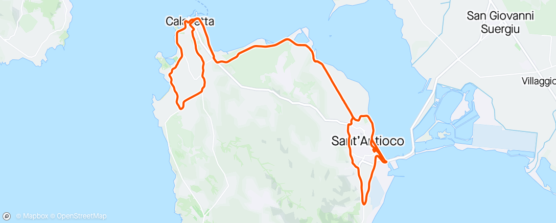 活动地图，055 bici - Calasetta