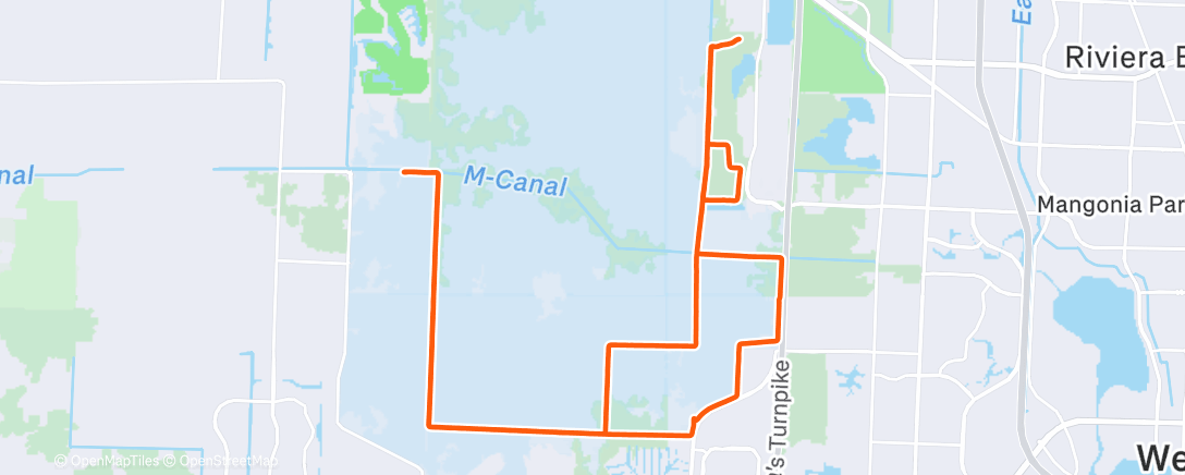Map of the activity, Lunch Ride