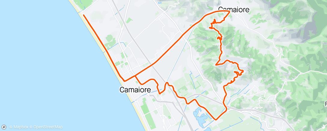 Map of the activity, Tirreno vibes
