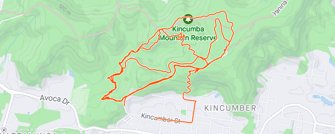 Map of the activity, Kincumber