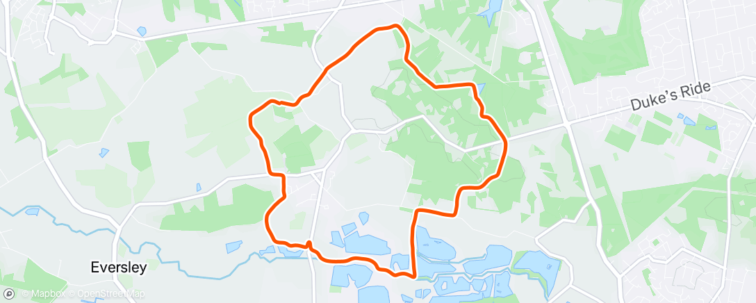 Map of the activity, Afternoon Run