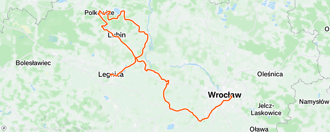 Map of the activity, Lunch Ride