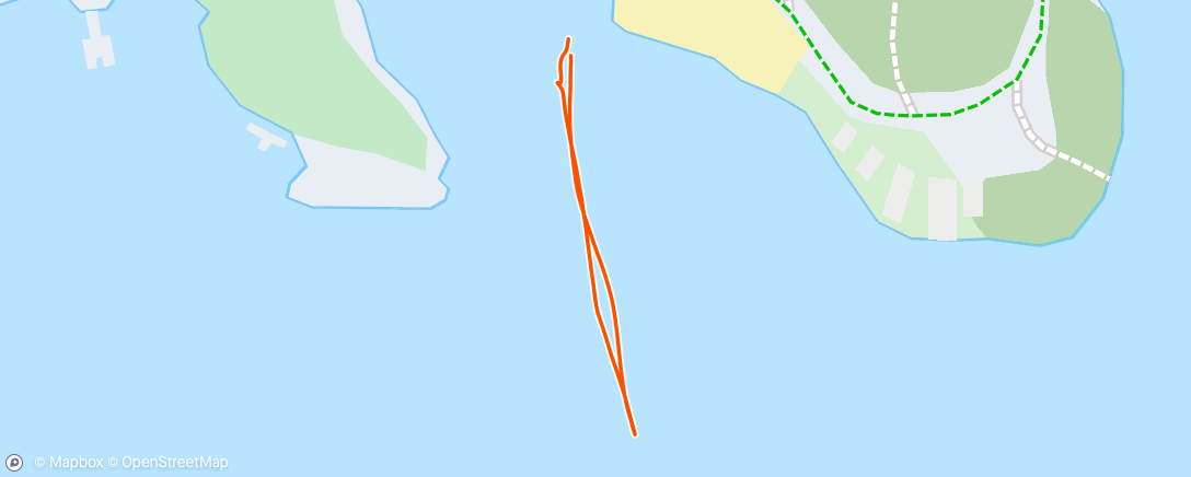 Map of the activity, Evening Swim