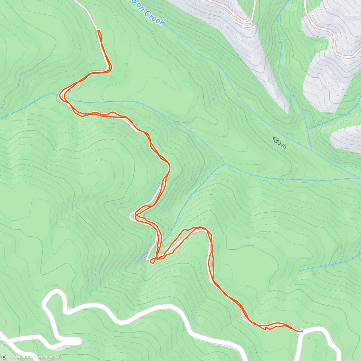 Map of the activity, Afternoon Hike
