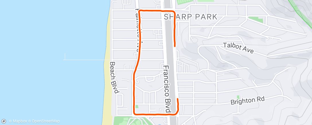 Map of the activity, Night Run