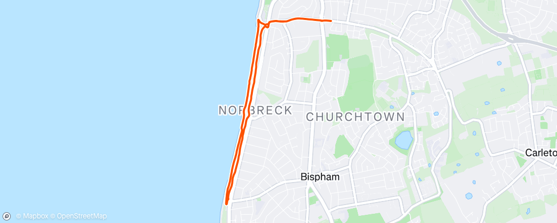Map of the activity, Evening Walk
