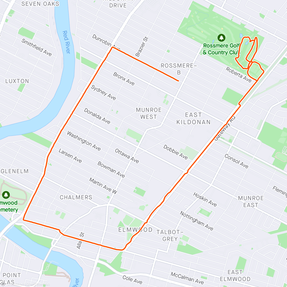 Map of the activity, ☀️ Afternoon Run