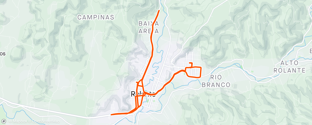 Map of the activity, Giro urbano