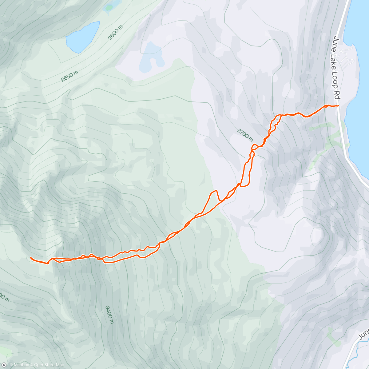Map of the activity, Mount Wood East Face