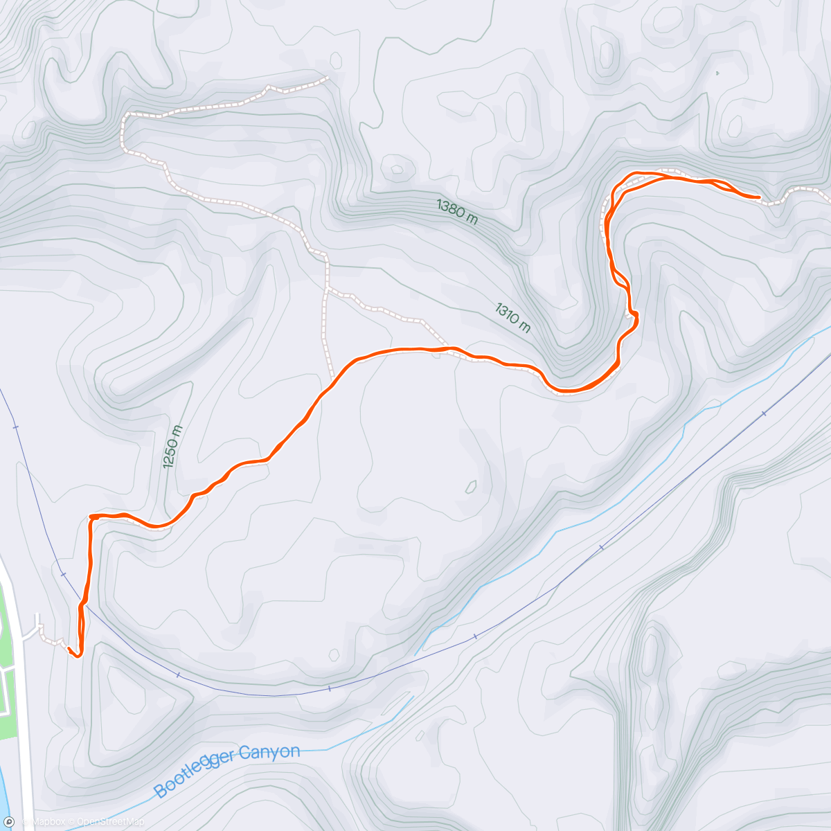 Map of the activity, Bow tie and corona arch hike and picnic!