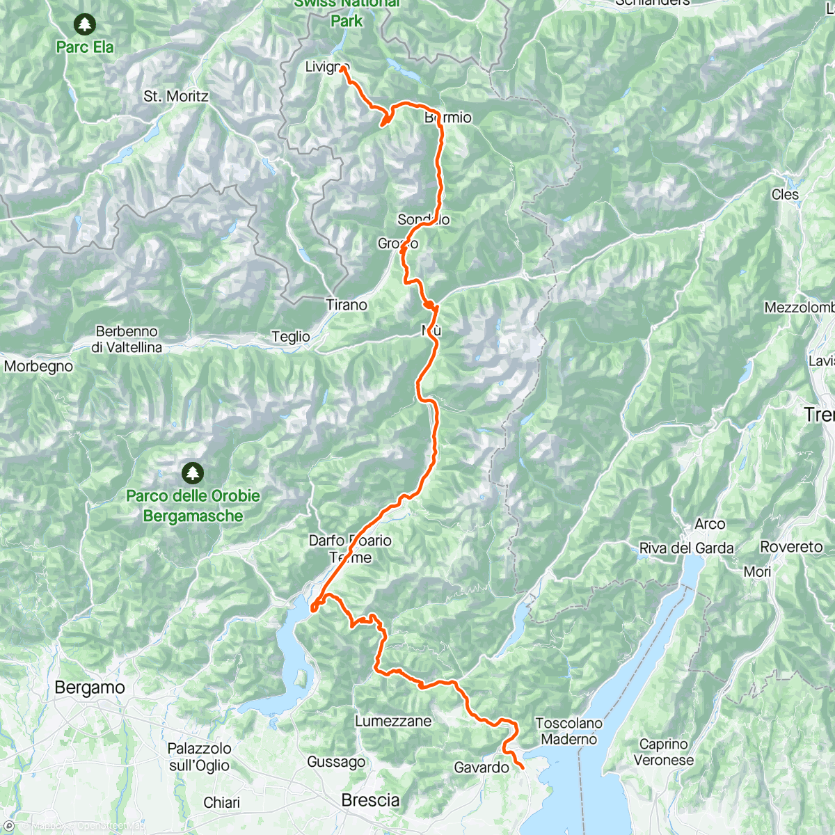 Map of the activity, 15 tappa Giro 🇮🇹