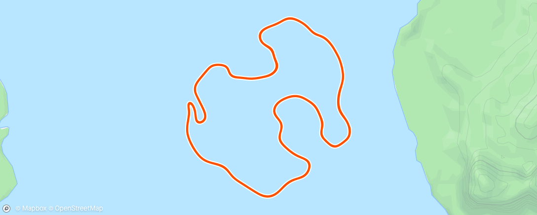 Map of the activity, Zwift - aerobico 80% x 1min base in Watopia