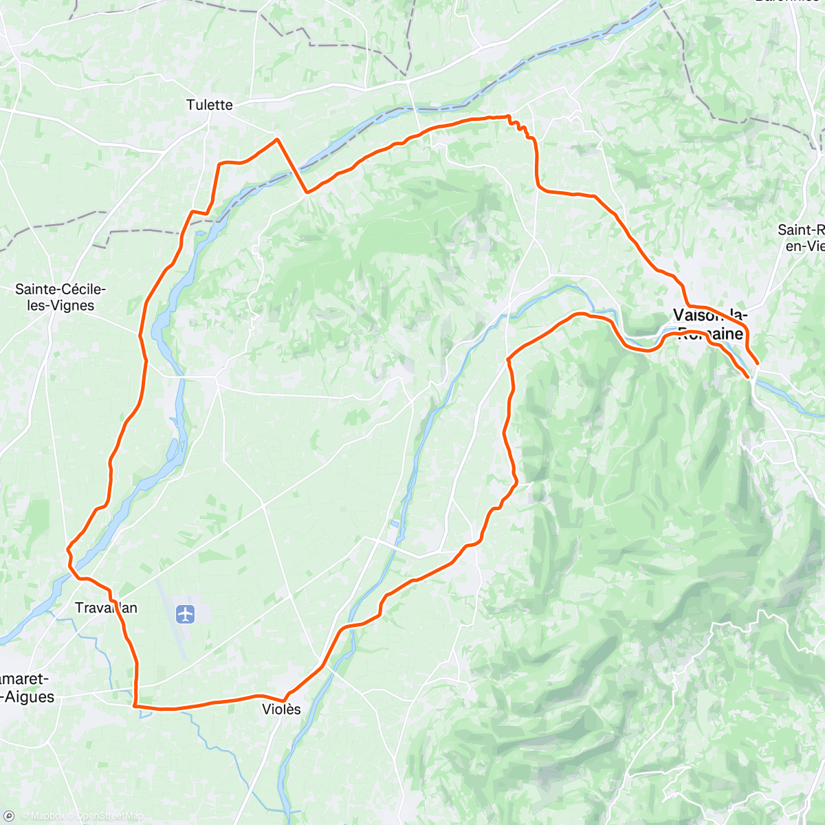 Map of the activity, Sablet-Violès-Travaillan-Malegarde-Buisson