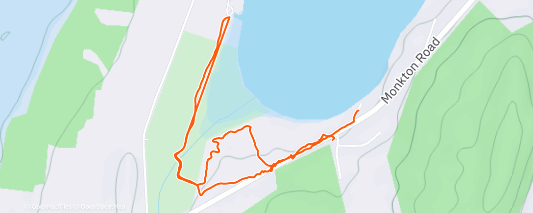 Map of the activity, Lunch Run