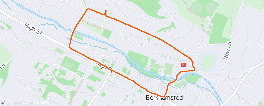 Map of the activity, Evening Run