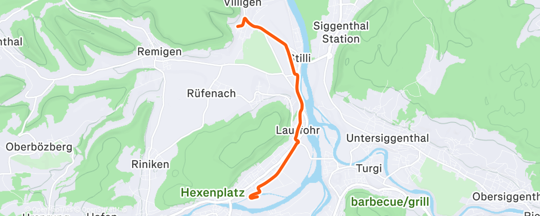 Map of the activity, Scooter