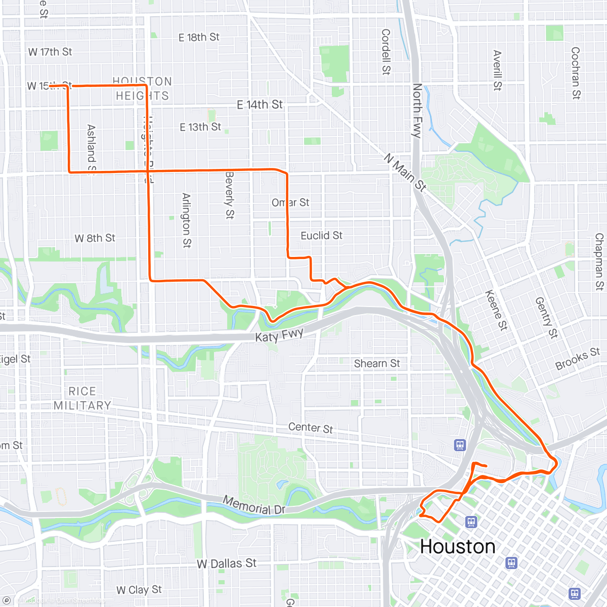 Map of the activity, The Post - Happy Hour with the bike to work crew