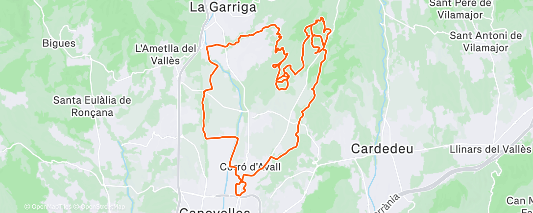 Map of the activity, Multisenderos por La Garriga y alrededores!