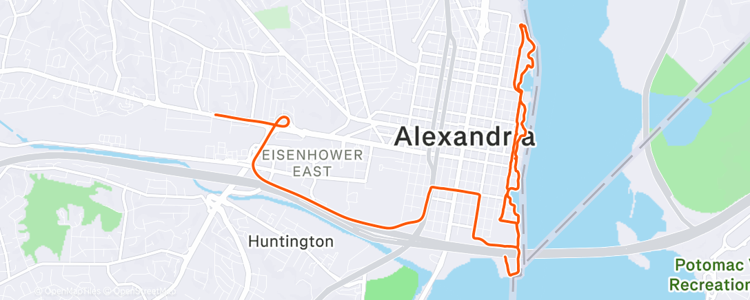 Map of the activity, Night Walk