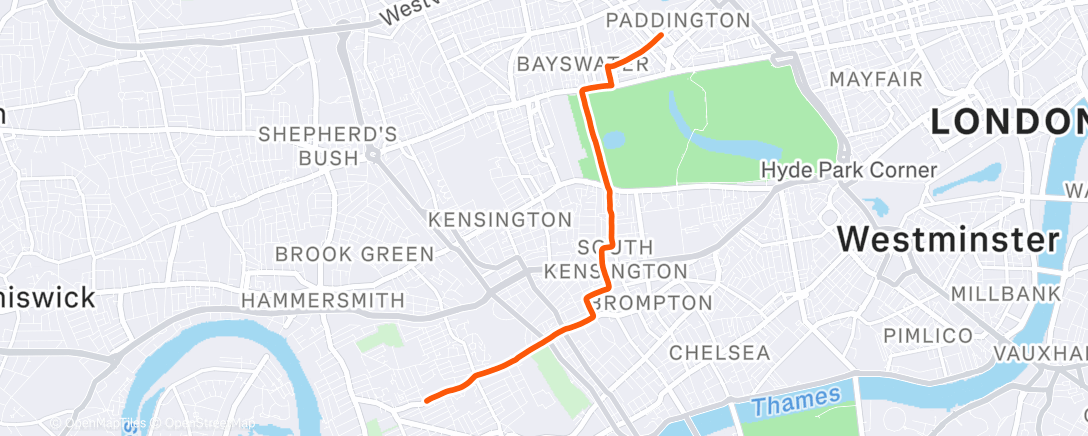 Mapa de la actividad (Lunch Ride)