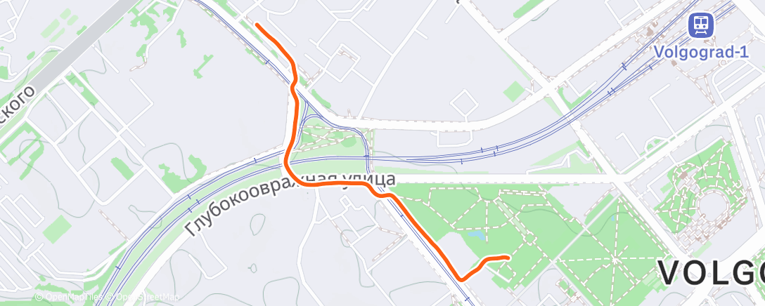 Map of the activity, Morning Run