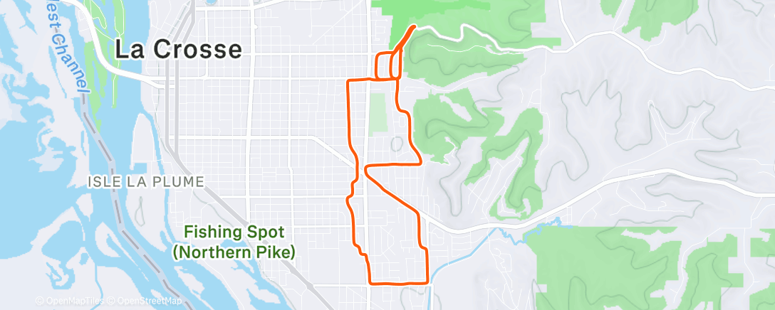 Map of the activity, Morning Run