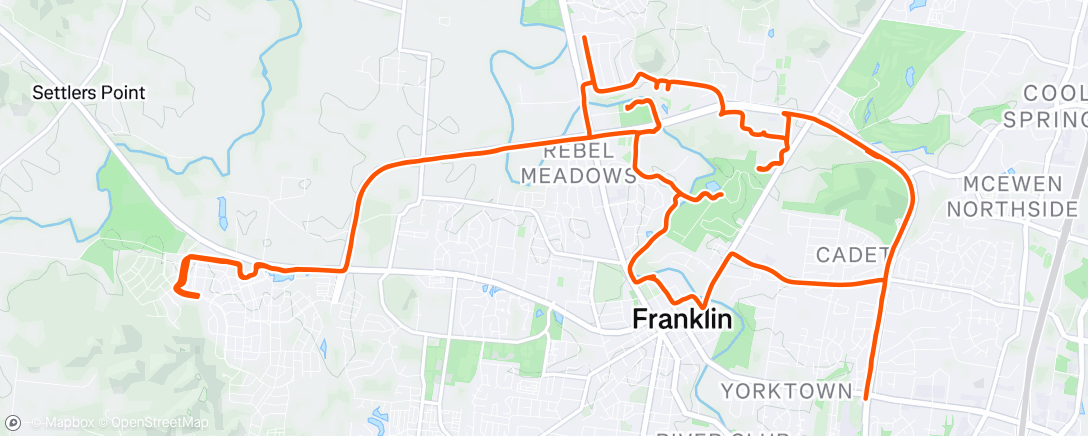 Map of the activity, Afternoon Ride