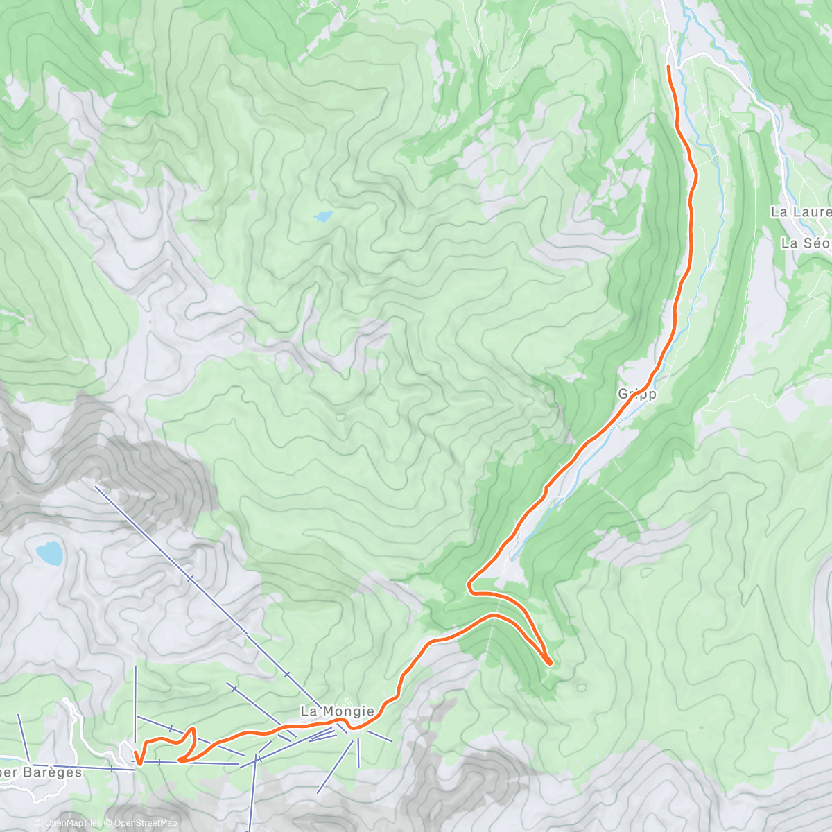 Map of the activity, ROUVY - Col du Tourmalet Downhill (East) [Tour de France 2024]