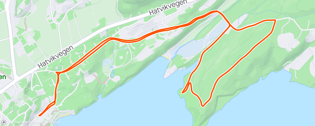 Map of the activity, Solstrand-jogg med Otto ☀️