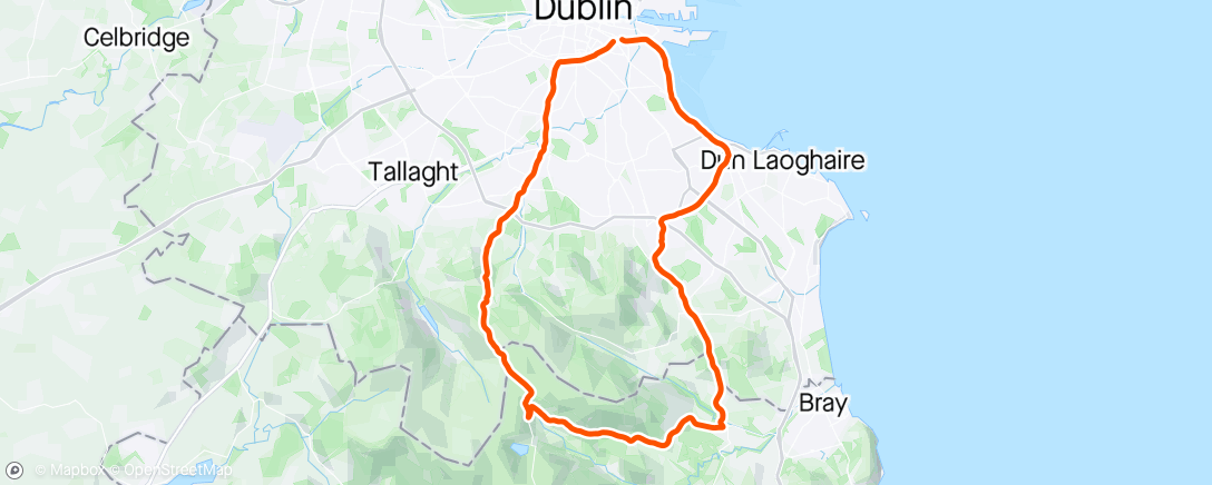 Map of the activity, Finding climbing in Dublin